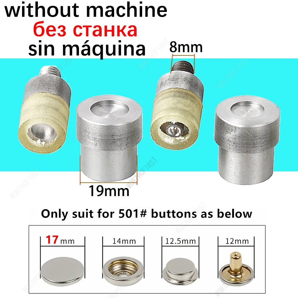Hand Punch Persmachine Metalen Mal Voor Drukknopen Dubbele Cap Klinknagels Oogje Grommet Gereedschap Sterft Leathercraft Naaien Accessorie