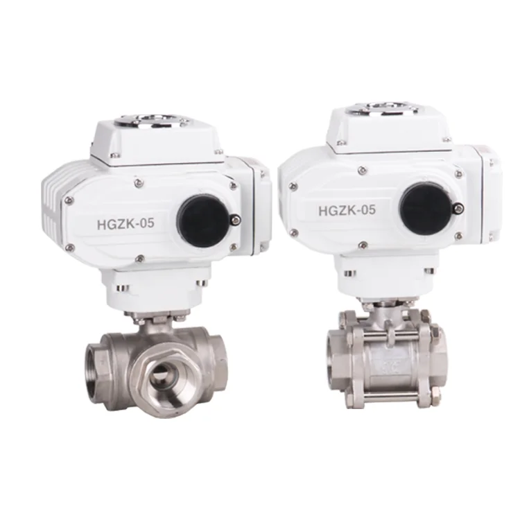 DC12V DC24V AC220V Katup Bola Listrik 2 Arah UPVC PVC PP 25 50Mm Katup Bola Bermotor Plastik Air dengan Katup Aktuator Listrik