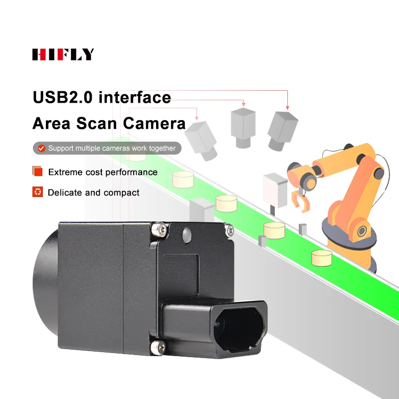HIFLY Compact USB2.0 Cameras Machine Vision Inspection Area Scan Industrial Camera
