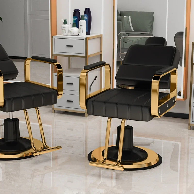 Swivel Hairdressing Barber Chair Shaving Chairs Professional Height Adjustable Ergonomic Beauty Salon Elegant Salon Furniture