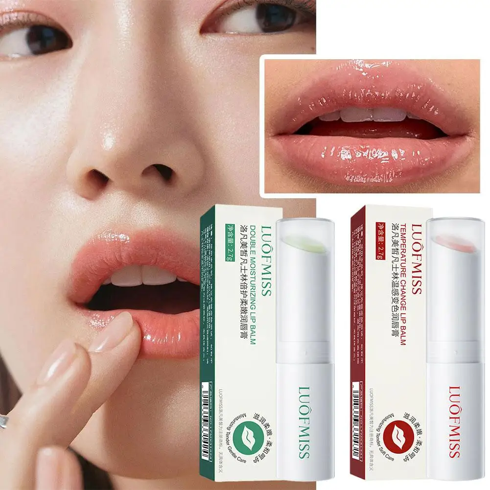 Color chang and anti-drying lipstick brightens fine lines. Lip balm moisturizes and nourishes lips for a long time Q5F8