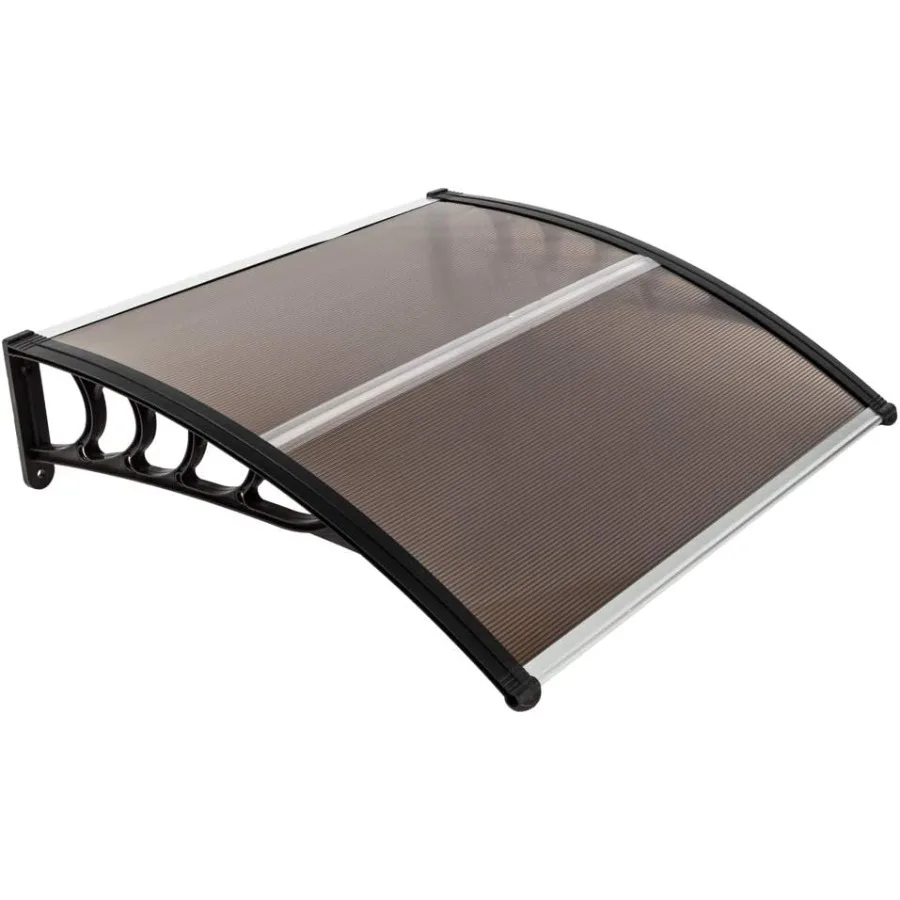 Outvita Window Awnings for Doors Canopy 40''x35.4'', Polycarbonate Cover Front Door Outdoor Patio Awning Canopy UV Rain Snow Su