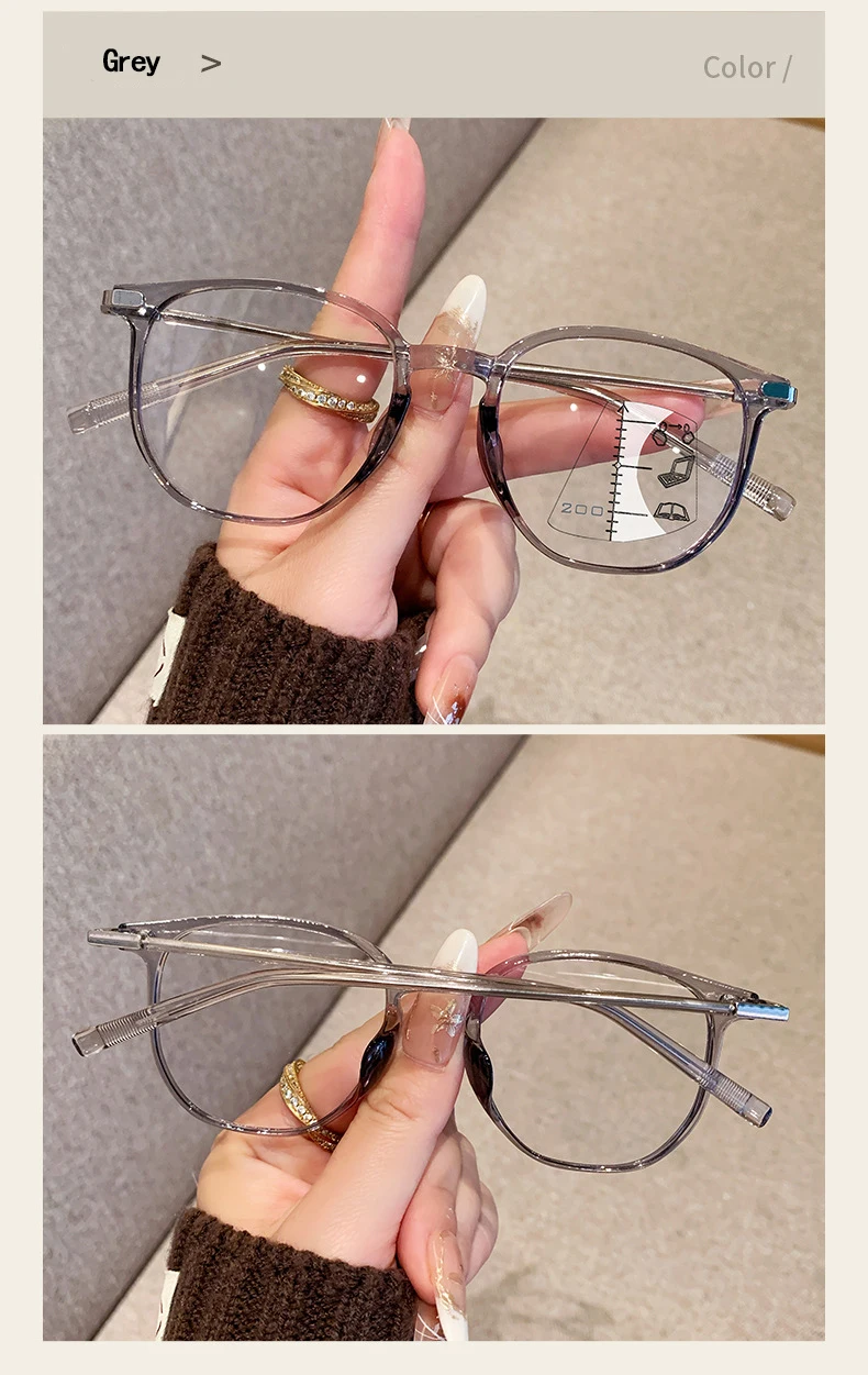 Multifokale Anti-Blaulicht-Lesebrille für Erwachsene. Doppelfunktionsbrille zum Lesen sowohl in der Nähe als auch in der Ferne.8110 – Detail 13