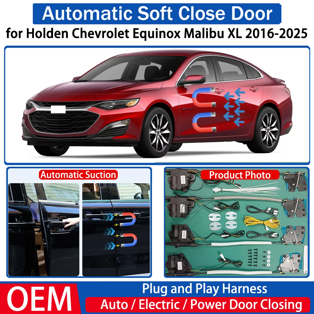 for Holden Chevrolet Equinox Malibu XL 2016-2025 Car Automatic Soft Close Door Electric Suction Kit Auto Power Closing System