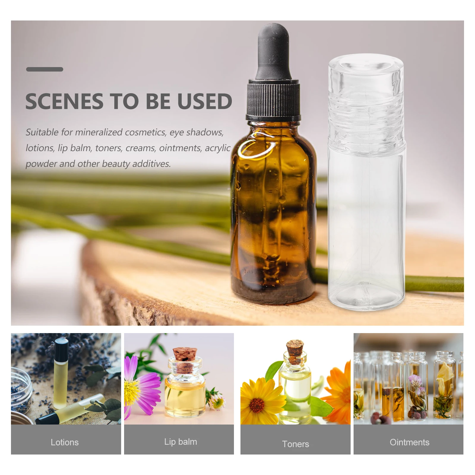 

20Pcs Loose Powder Bottle Portable Plastic Container for Travel Refillable Empty Holder Suitable for Mineral Makeup