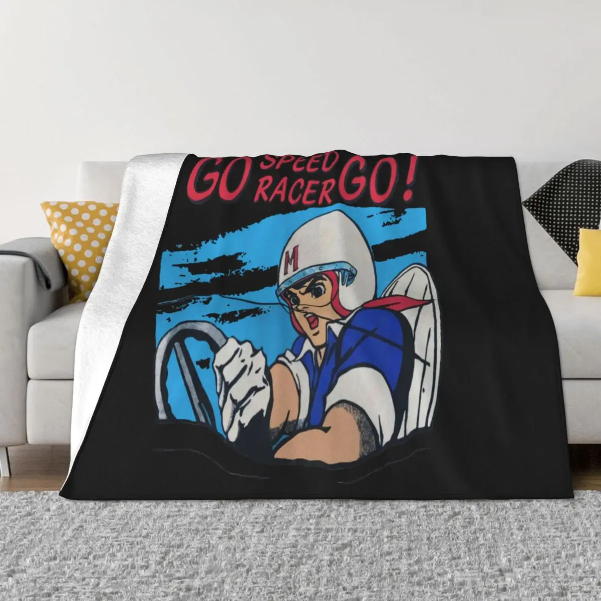 Super Rare 0608 Speed Racer Go Speed Racer Go Farmhouse Hip Hop Surprise Swag Dj Sale Youth Street Style Throw Blanket