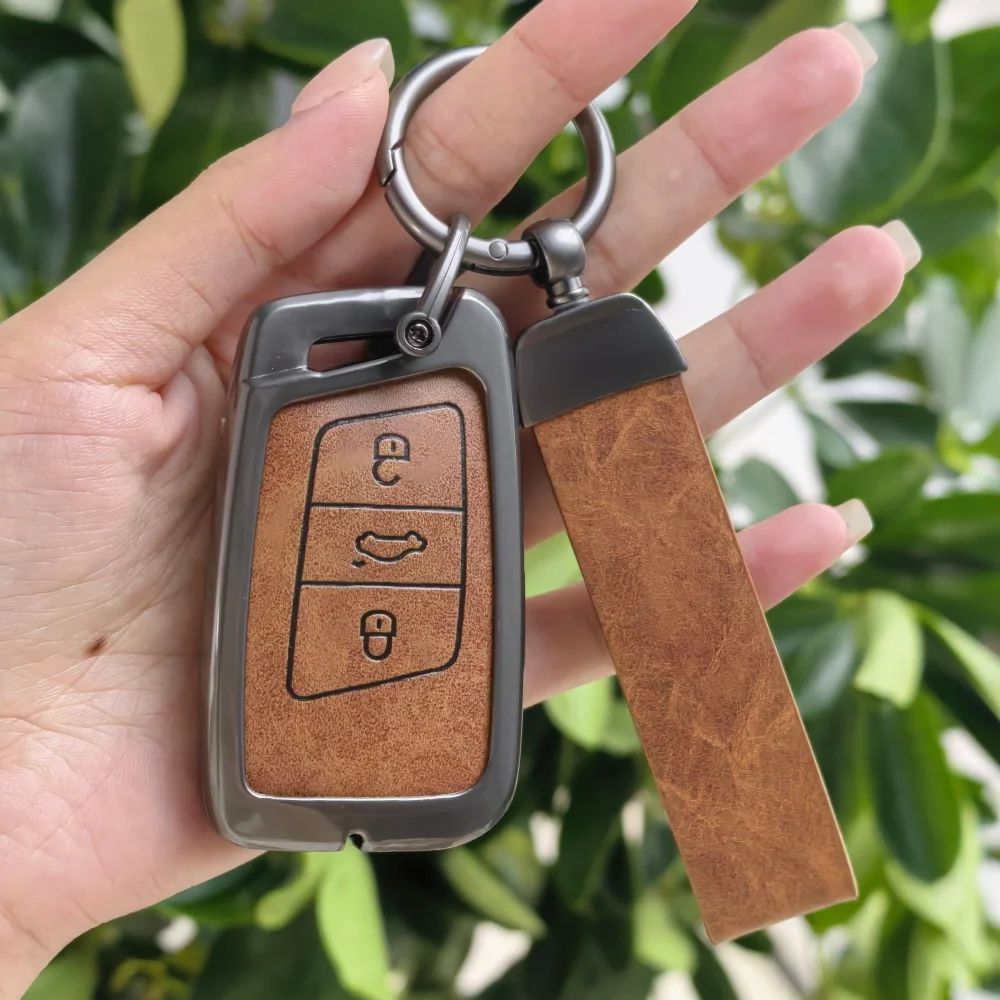 

Zinc Alloy Key Case for VW for Volkswagen for Magotan GTE Passat B6 B7 B8 CC Skoda Fabia Superb Kodiaq A7 Key Cover Fob Holder