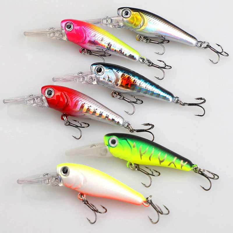 40mm 3,2g pececillo flotante cebo duro río oscilantes de agua dulce Crankbait Señuelos de pesca carpa perca enchufe trucha - imagen 3