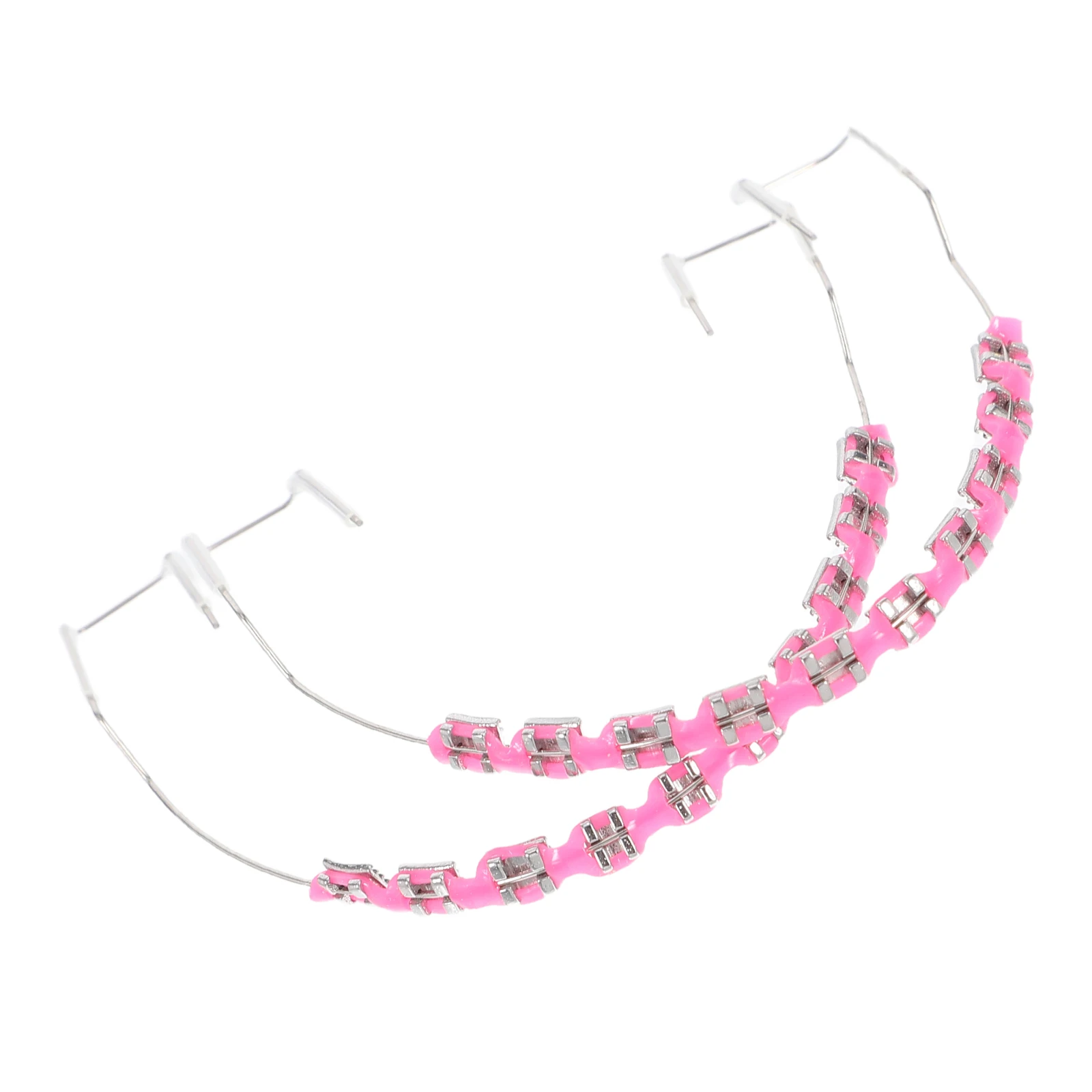 

2pcs Dental Braces Decorations Tooth Ornament Easy Install Remove Comfortable Fit Portable Ligature Ties Accessories