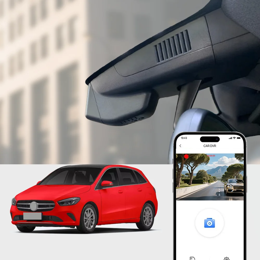 

4K HD WIFi Car DVR Dash Cam For Mercedes-Benz B-Klasse B200 2015 to 2019 Benz B Klasse DashCam Plug and Play APP Control