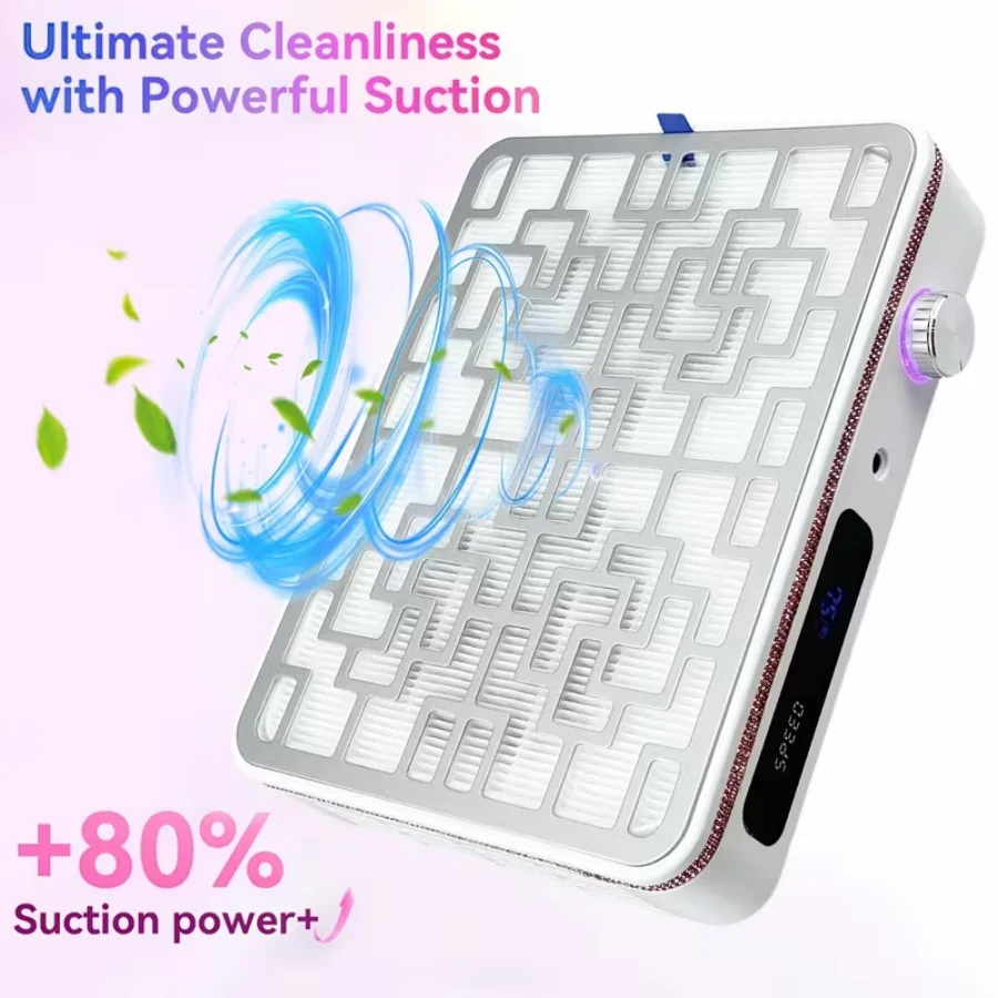 Electric Powerful Nail Dust Collector, Suitable for Manicure, Nail Vacuum Cleaner, Upgraded Strong Nail Vacuum Dust Collector F