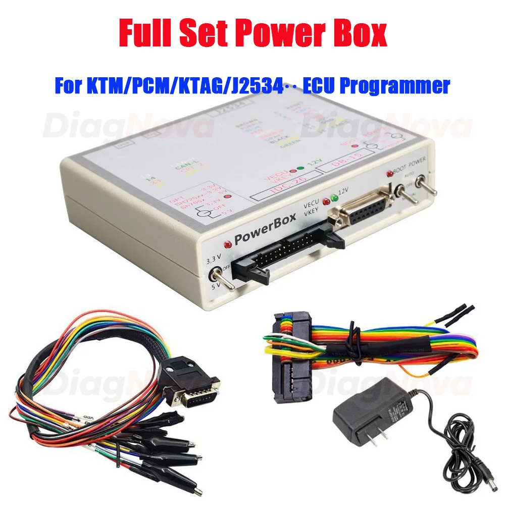

Full Set Powerbox Adapter for KTMFLASH KTMPB PCMflash JTAG J2534 ECU Programmer New Power Control Box