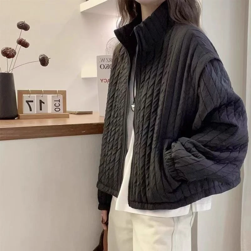 Premium Thin Short Small Fellow Parkas Loose Casual All-match Trendy Slim Coats Preppy Style Minority Lazy Soft Jackets