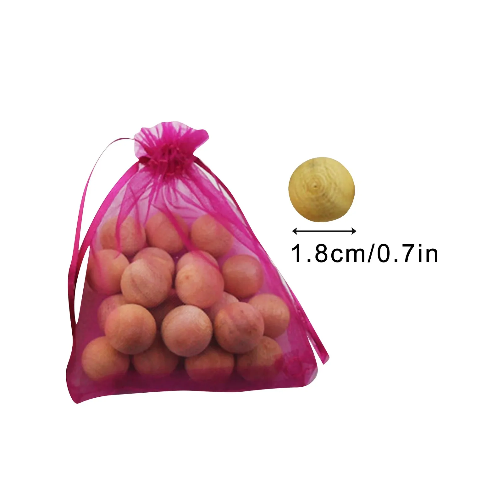 Wood Beads 20 Pieces In Diameter 1.8cm, Insect-Proof, Moth-Proof, Mildew-Proof And Odor-Proof Mothballs