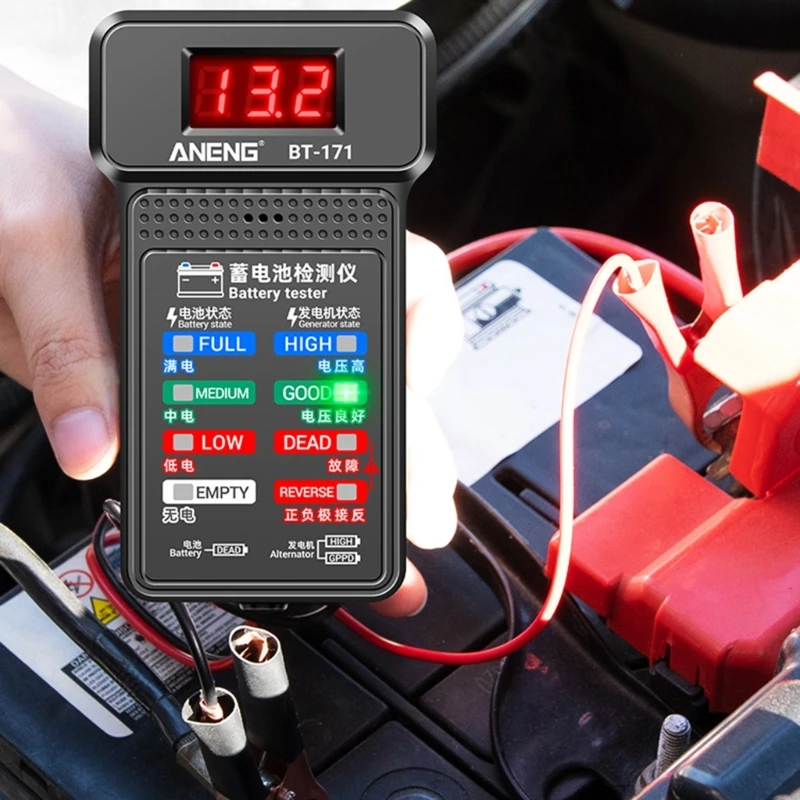 carro bateria testador alternador digital tensao analisadores ferramenta de diagnostico carregamento sistema de manivela 12v 01