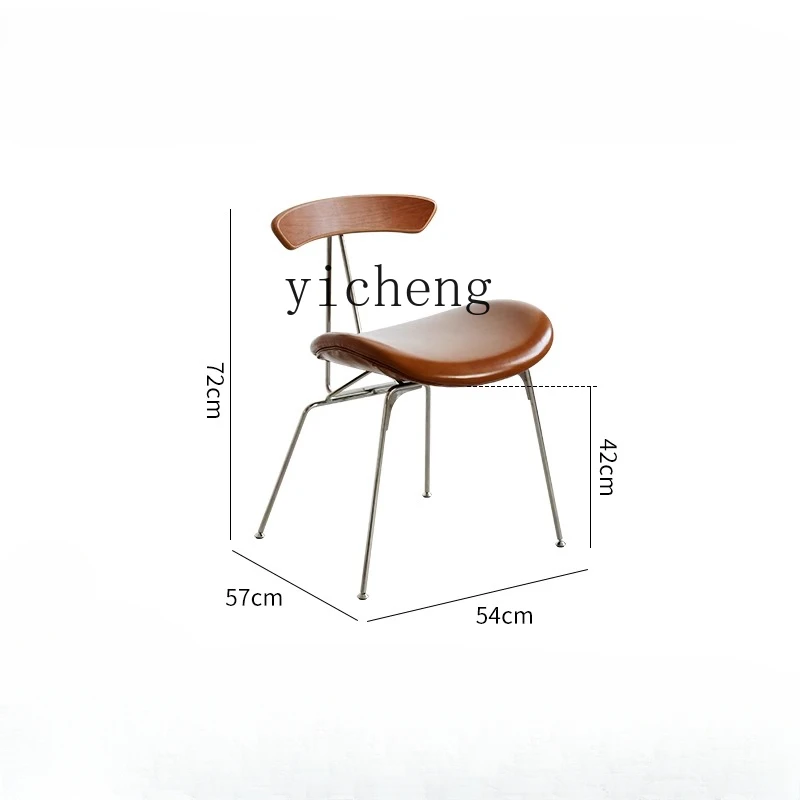 Tqh Ant Chair Home Living Room Dining Table Leather Dining Chair Simple Leisure Iron Armchair