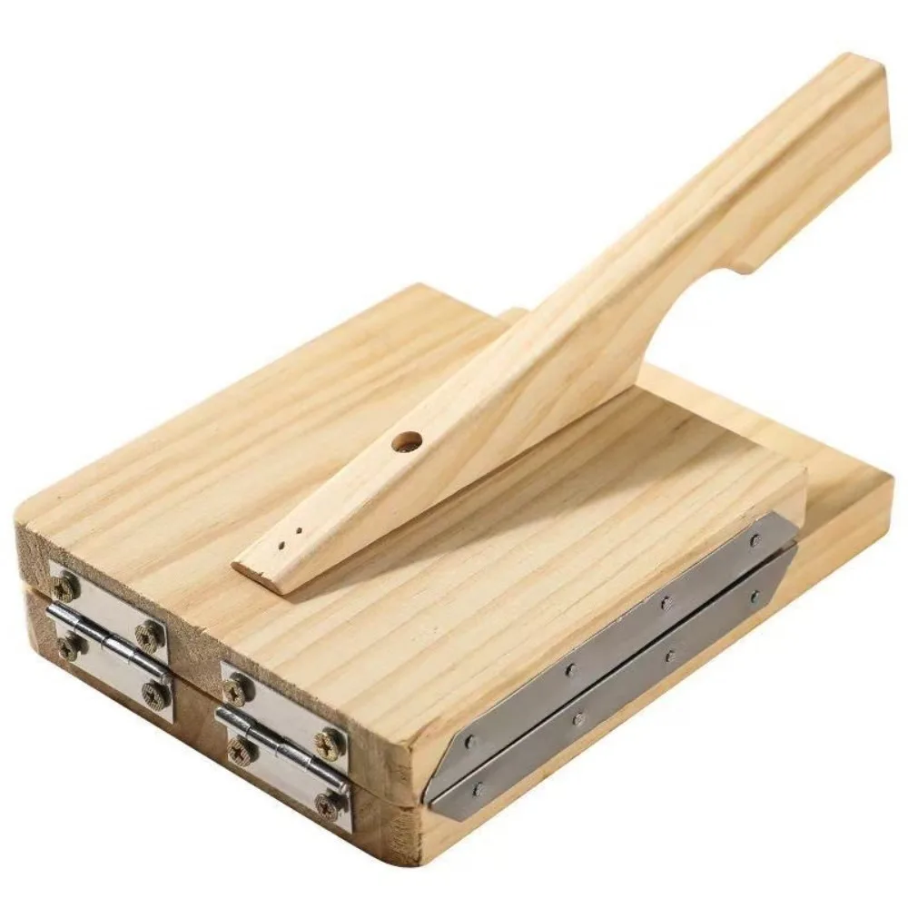 

Manual Wooden Square Tortilla Presser Stainless Steel Gasket Mold-resistant Dumpling Wrapper Maker Ergonomic Handle Non-stick
