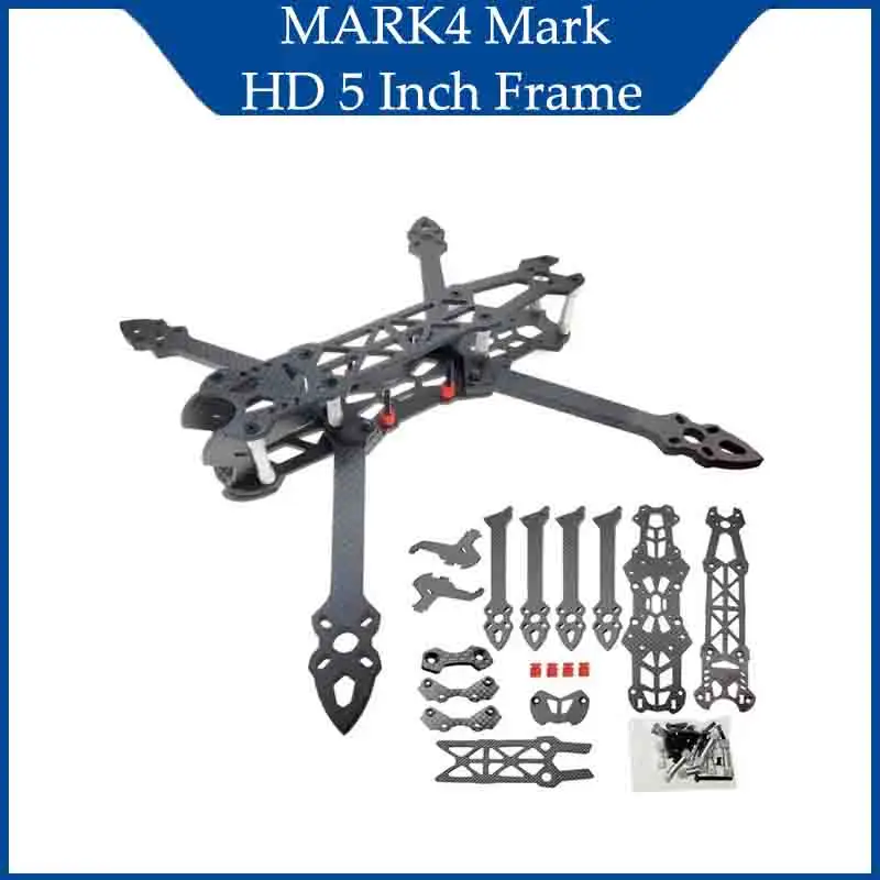 MARK4 마크 HD 5인치 240mm 프레임 키트 3K 카본 파이버 5mm 암 FPV 레이싱 드론 쿼드콥터 DIY 프리스타일 프린트 RC 부품 포함