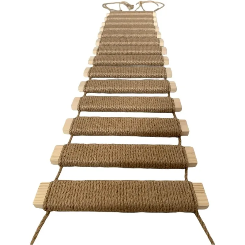 

Cat Climbing Kit - Sisal Rope Cat Bridge, Cage Ladder, Scratcher & Step Platform Tower, Cat Ladder