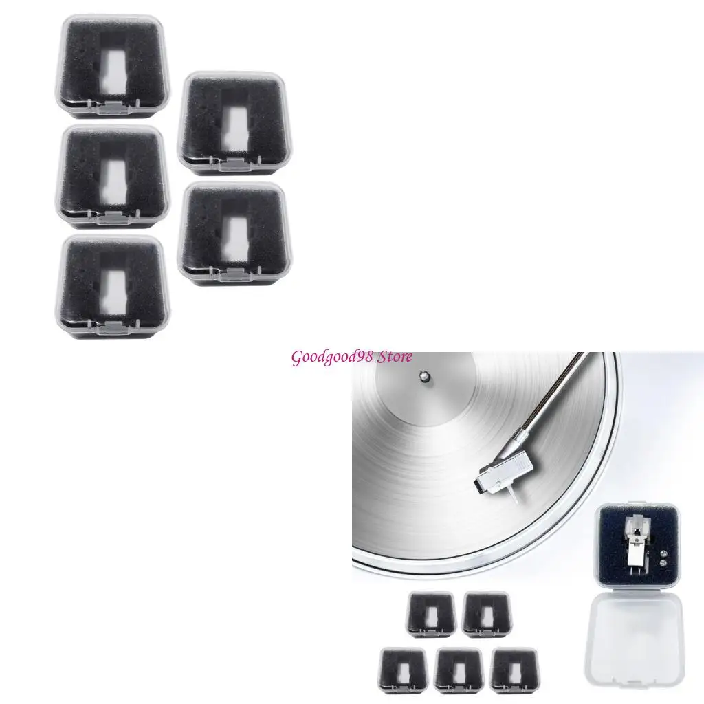 

5/10Pcs Headshell Cartridge Keeper Phono Shell Case Clear Record Player Holder W8EC