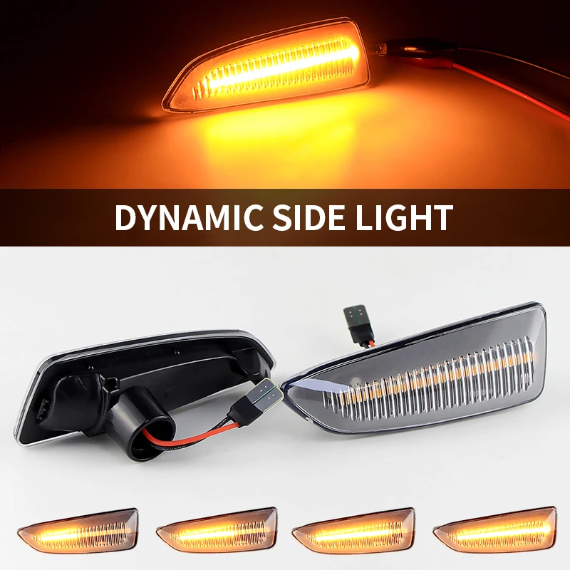 2 قطعة لأوبل فوكسهول أسترا J K كروسلاند X غراندلاند X شارة B سيارة LED أضواء العلامات الجانبية ديناميكية بدوره إشارة الوامض مصابيح #5