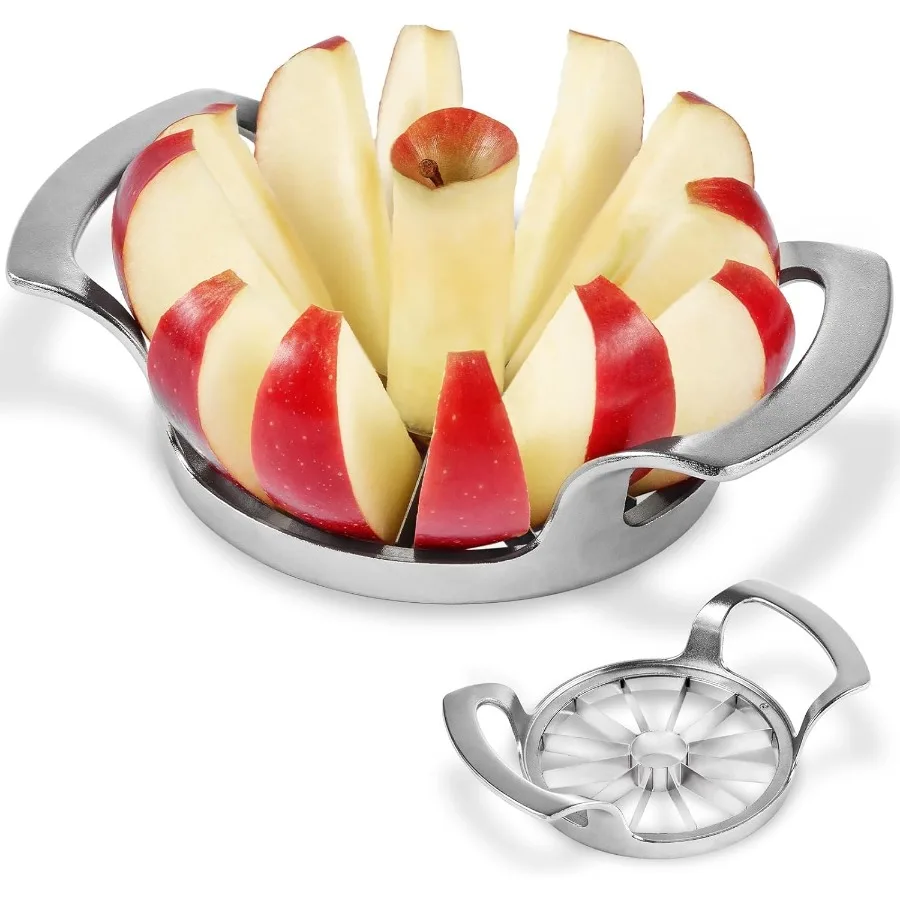 

12Blade Sharp Stainless Steel Apple Slicer and Corer with Frosted Handle for Easy and Comfortable Use in Kitchen Preparation Ef