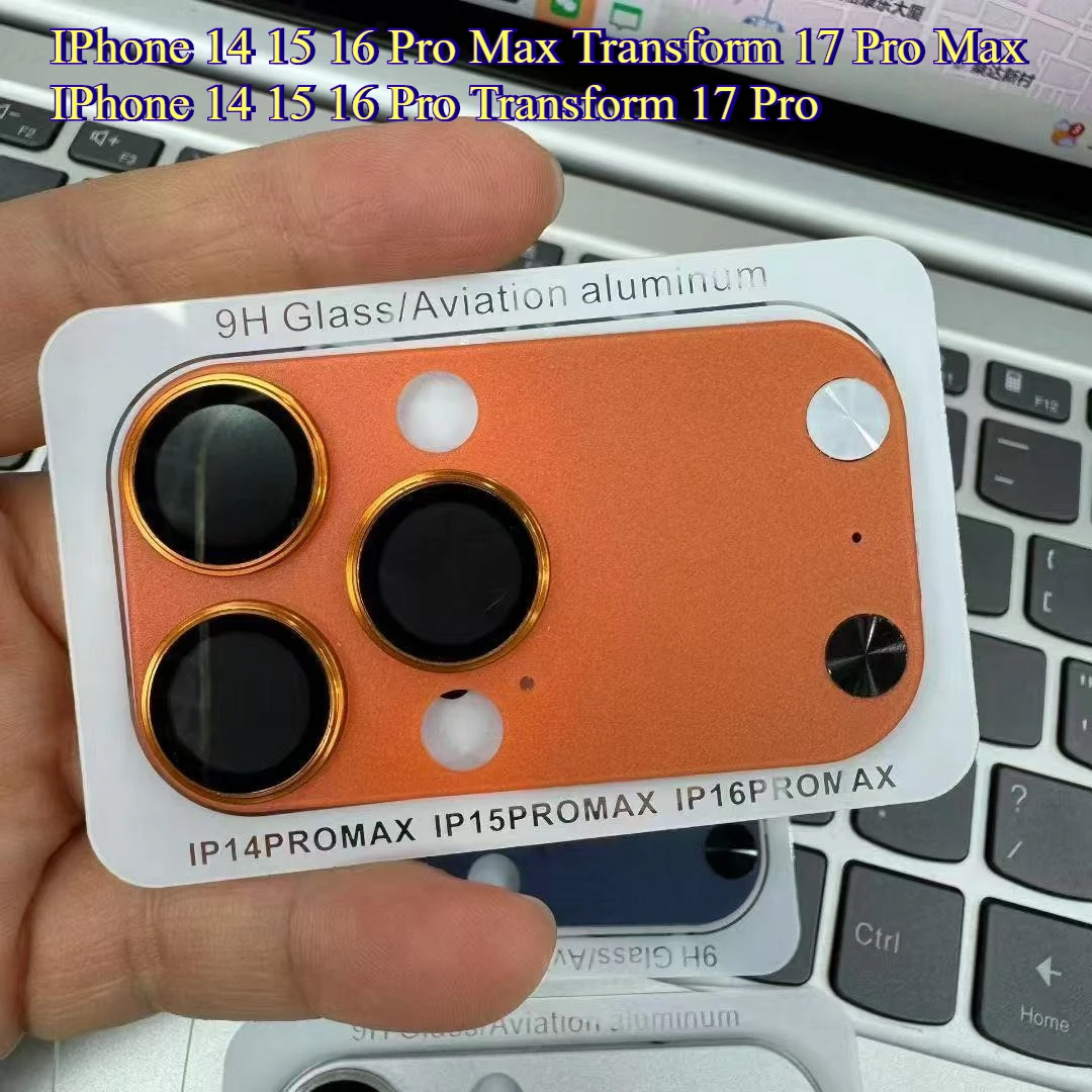 واقي كاميرا معدني أصلي عالي الدقة لهاتف آيفون 17 16 15 14Pro Max Transform 17 Pro Max غطاء حماية حلقة عدسة من سبائك الزجاج #1