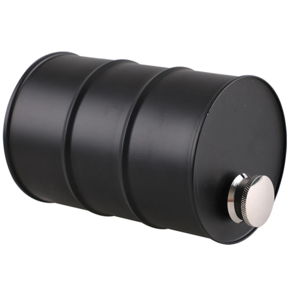 

Camping Hip Flask Canteen Daily Liquor Flasks Professional Container Gasoline Drum Shape Stainless Steel Sealed Lid Outdoor