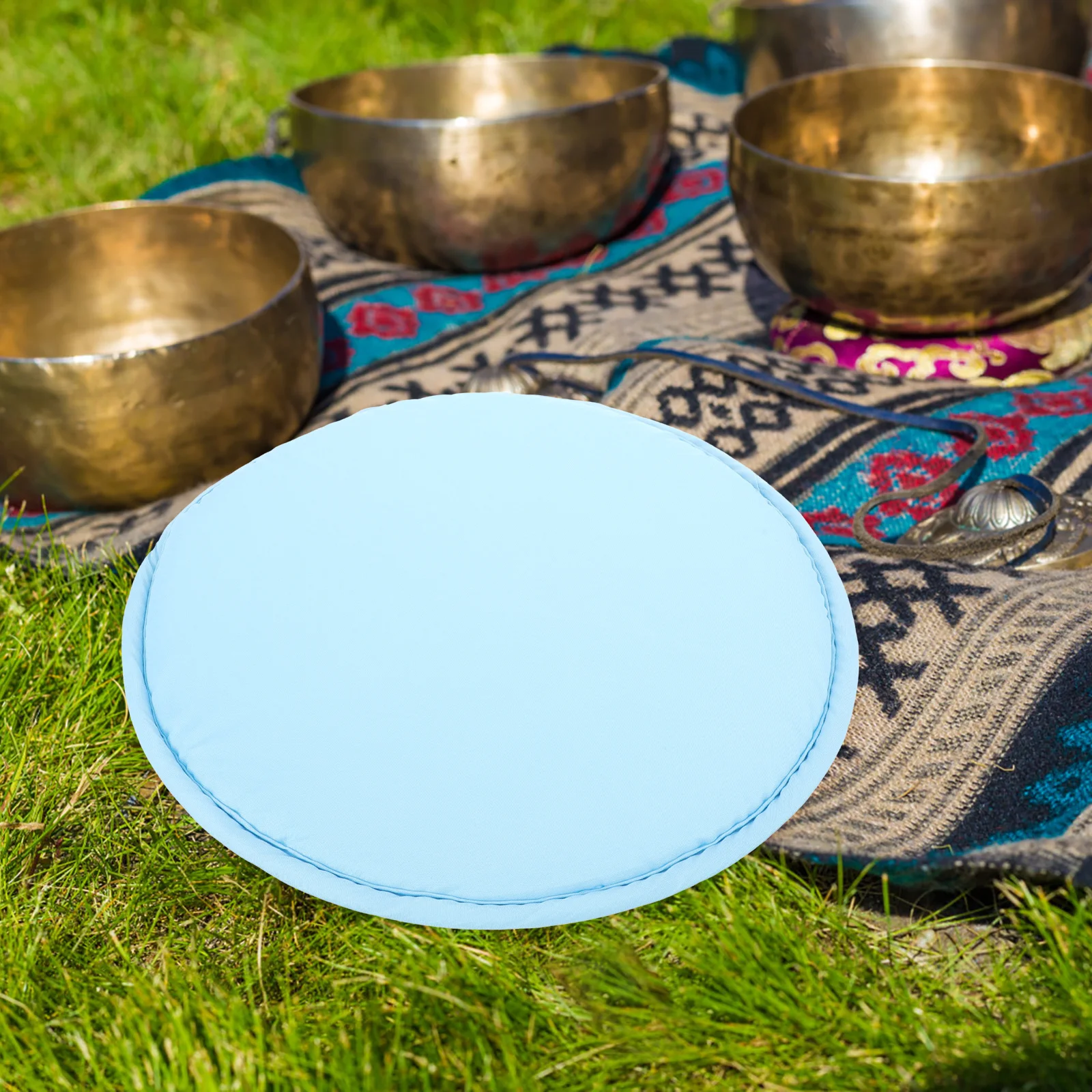 4Pcs Lightweight Portable Cushion Outdoor Seat Pad Picnic Mat Supple Round Cushion Pad for Camping Camping Seat Mat