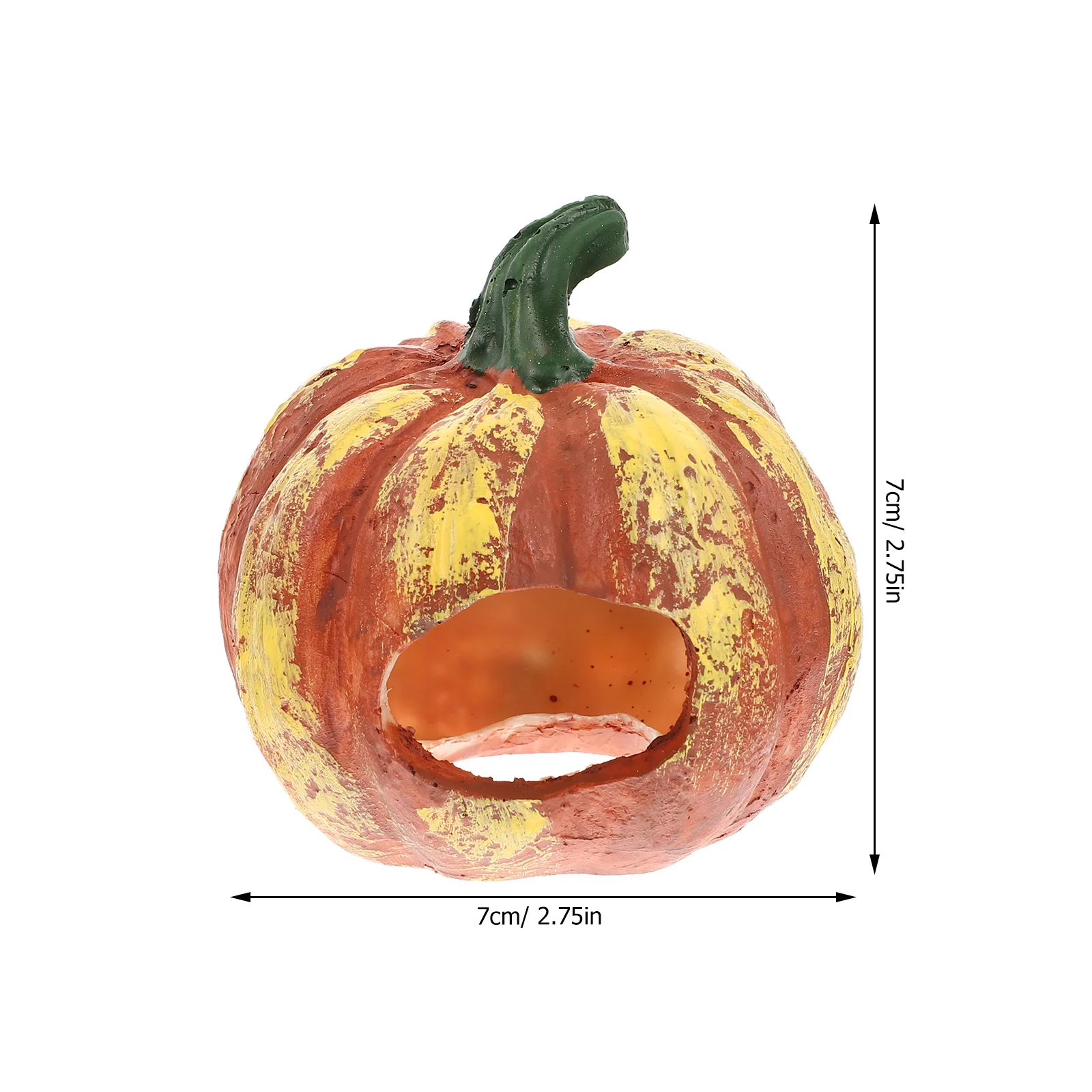 

Decorative Pumpkin Shaped Aquarium Cave Wear-Resistant Resin Fish Shelter Perfect Fish Tank Decor Accessories Shrimp Cave