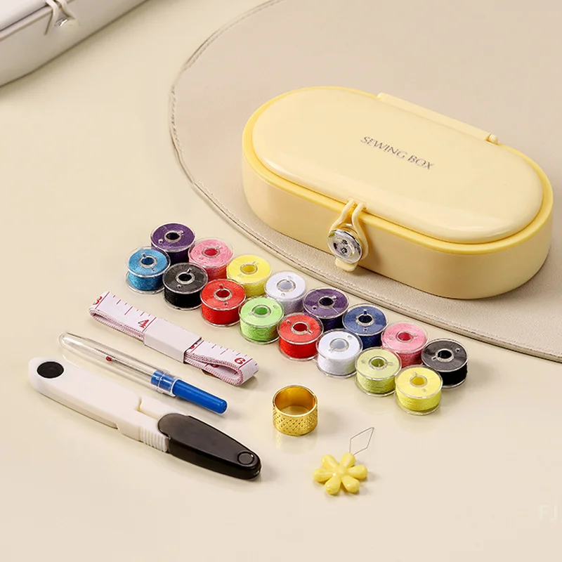 [YU]ソーイングプロジェクトキット 縫製用品修理キット トラベラーズソーイングキット 縫い糸アクセサリー DIY縫製用品オーガナイザー