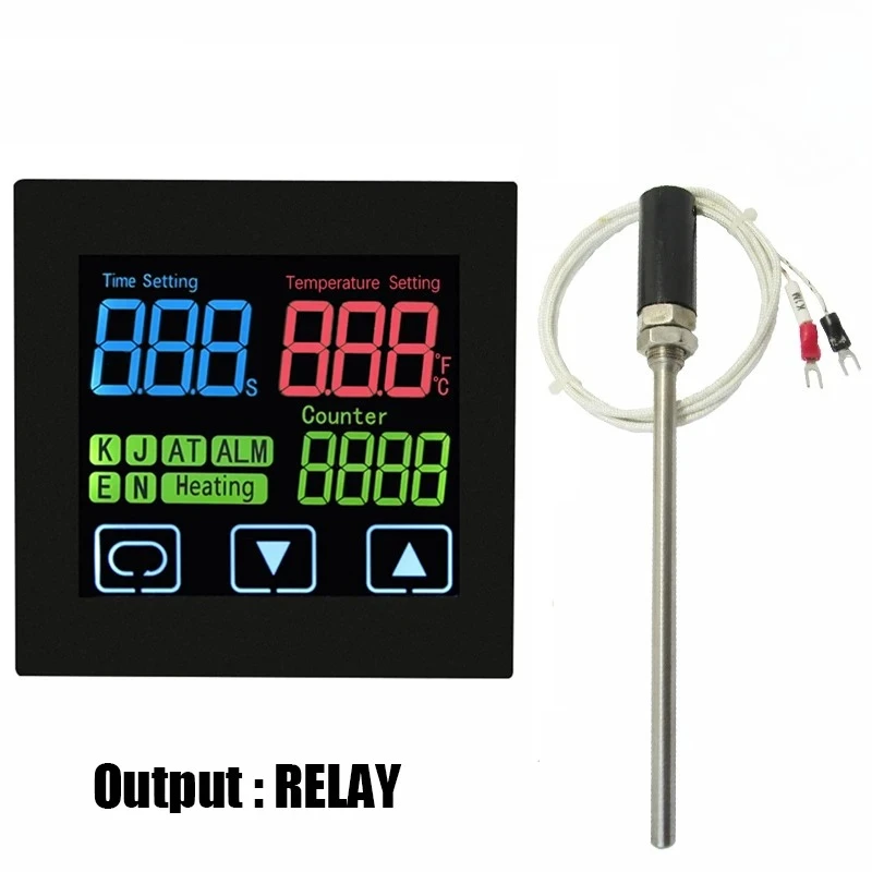 

Термостат для кухонной фритюрницы с функцией счетчика времени Жареная еда курица Контроллер температуры сковороды с таймером