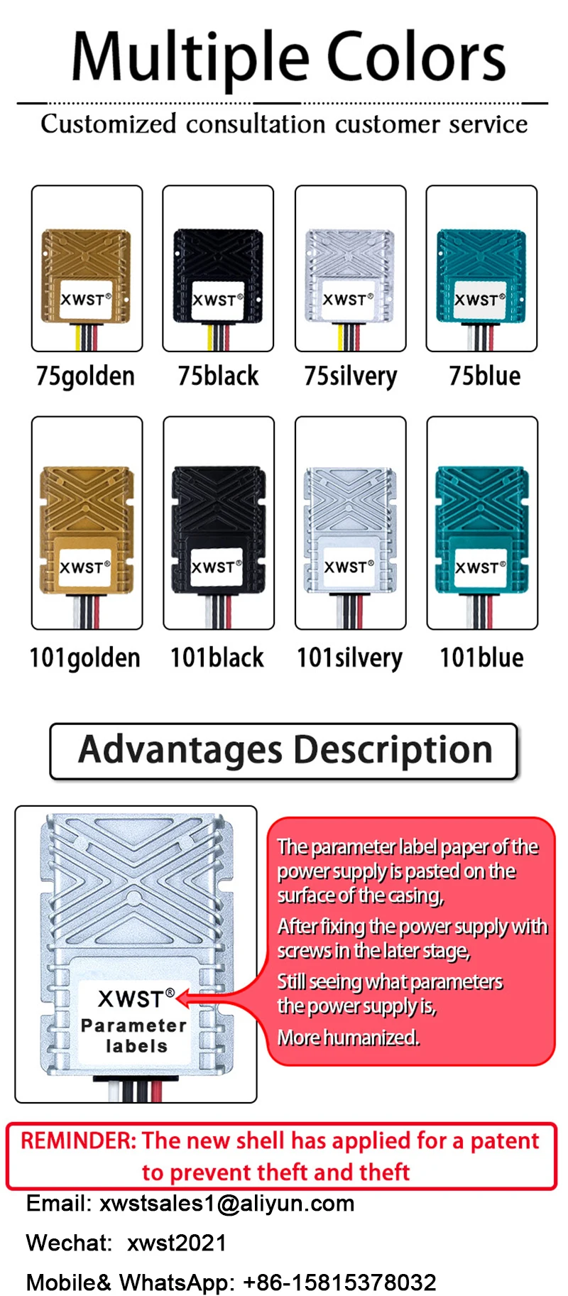 XWST DC DC Konstantstrom-Batterieladegerät 9-35 V 12 V 24 V bis 12,6 V 14,5 V 5 A 8 A 12 A 15 A 22 A Lithium-Blei-Säure mit Wasserdicht – Detail 3