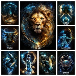 Space Zodiac Signs Constellations Diamond Painting Embroidery Art Astrology Handmade Cross Stitch Mosaic Home Decor Kids Gift