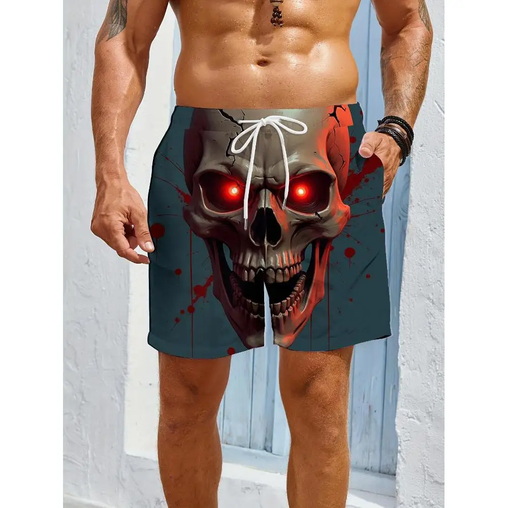 

1pcs Men's Short swim trunks2026 Summer 3D Printed Short sleeve Men sweatpants running Breathable Quick drying Polyester