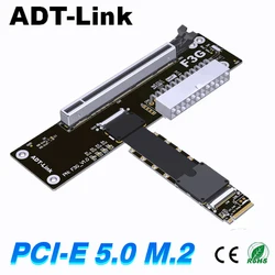 ADT-Link eGPU M.2 NVMe GPU Dock PCIe 5.0 x4 High Speed PC Notebook Laptop to External Video Graphics Card M.2 M Key to PCI-E X16