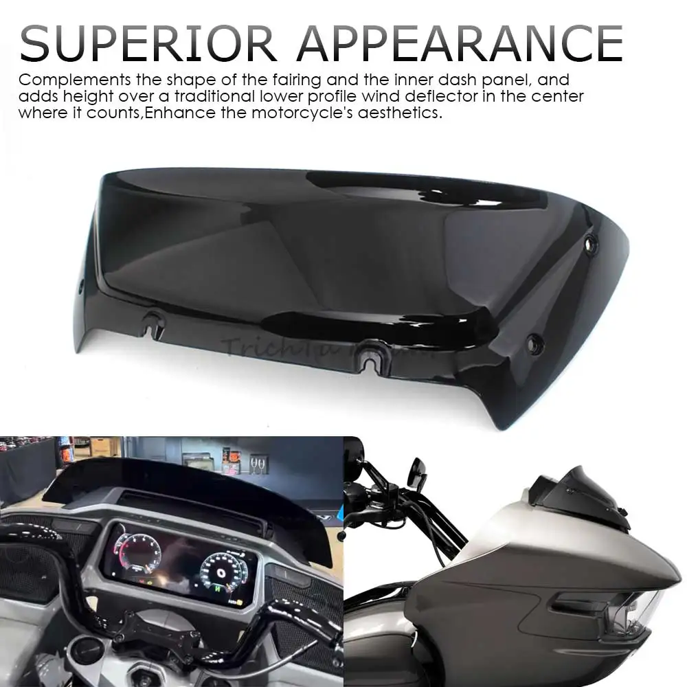 6.22Inch Black Abs Plastic Motorcycle Windshield Fits For Harley-Davidson Road Glide Cvo Se St Fltrxse Fltrx Fltrxstse 2023-2024