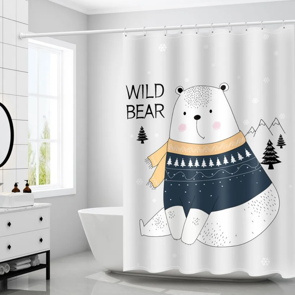 

VIKAMA Waterproof Shower Curtain Plaid Multicolored Pink Yellow Green Bath Rug Liner Bathroom Decor 180x180cm