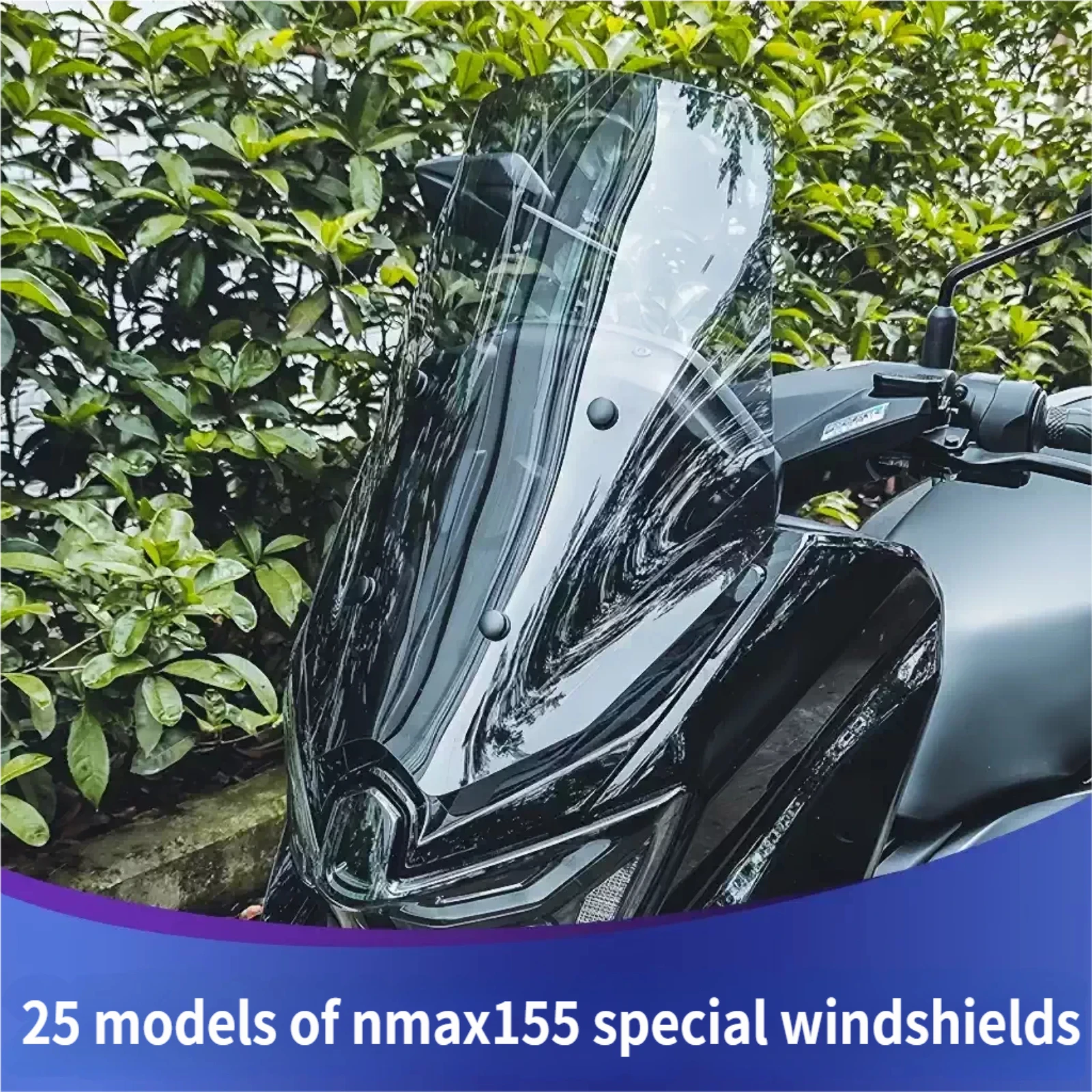 

For Yamaha NMAX155 2025 Motorcycle Modified Windshield Wind Deflector Heightened Windshield Front Glass Accessories