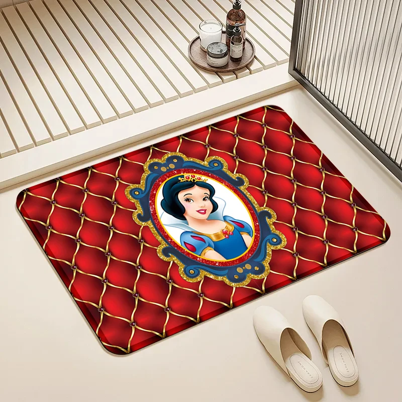 

Disney Snow White Frame Door Mat Non-Slip Washable Floor Rug for Home Bathroom Kitchen Decor
