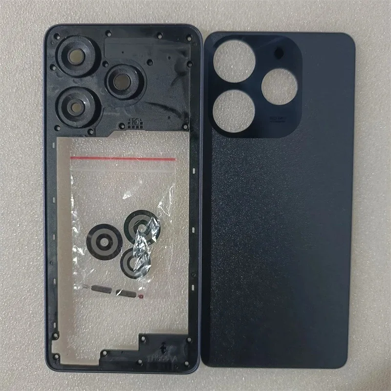 

For Tecno Spark 10 Pro KI7 Middle Frame Front BezelGlass Battery Cover Back Panel Rear Case With Adhesive