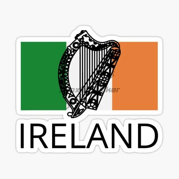 Ireland Flag Butterfly Emblem Car Sticker Vinyl Self Adhesive Decal Suitable Motorcycle Helmets Cars Bicycles Decoration Sticker