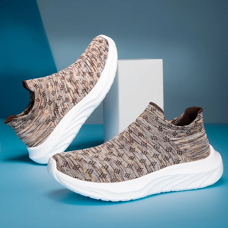 

HKDQ Unisex Socks Sneakers Men Summer Breathable Slip-on Men's Running Shoes Lightweight Non Slip Platform Women's Sports Shoes