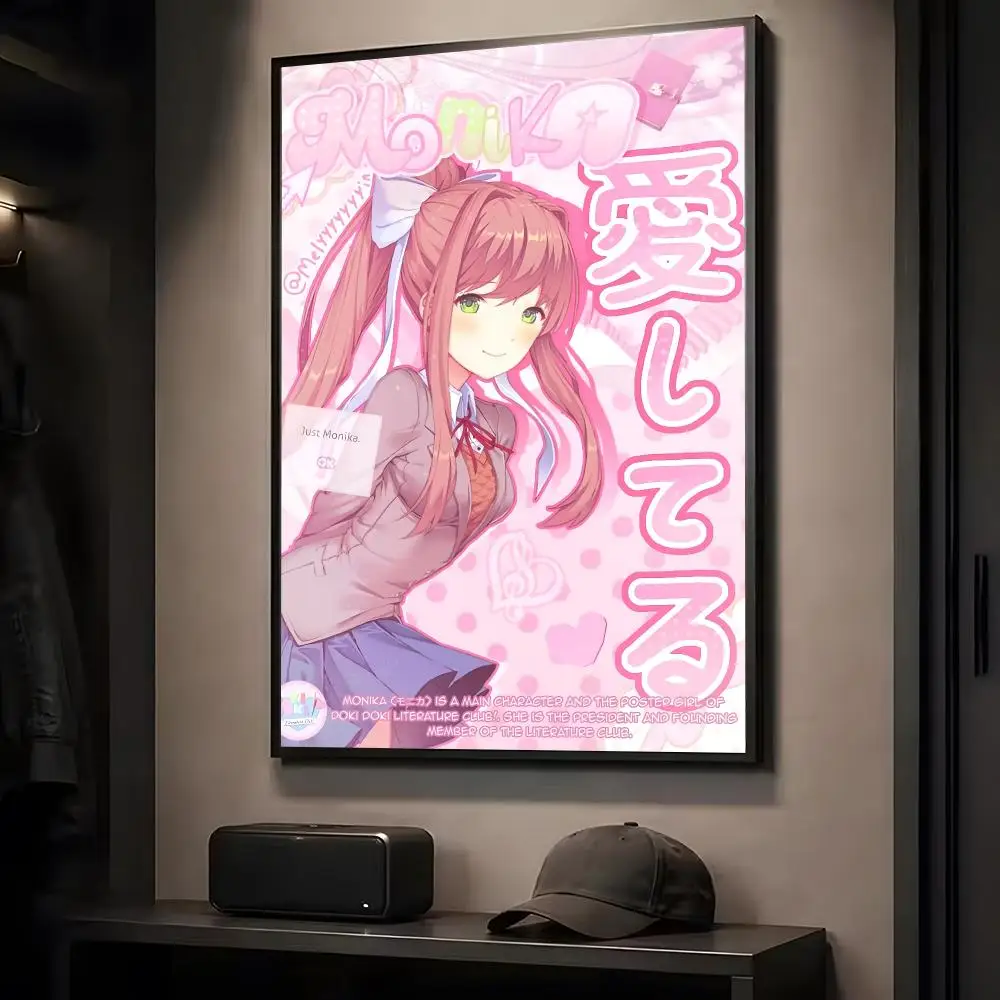 Doki D-Doki L-Literatuare Game Painting Calligraphy HD Art Wall Room Decor Home Waterproof Home Living Bar Decorative Paintings