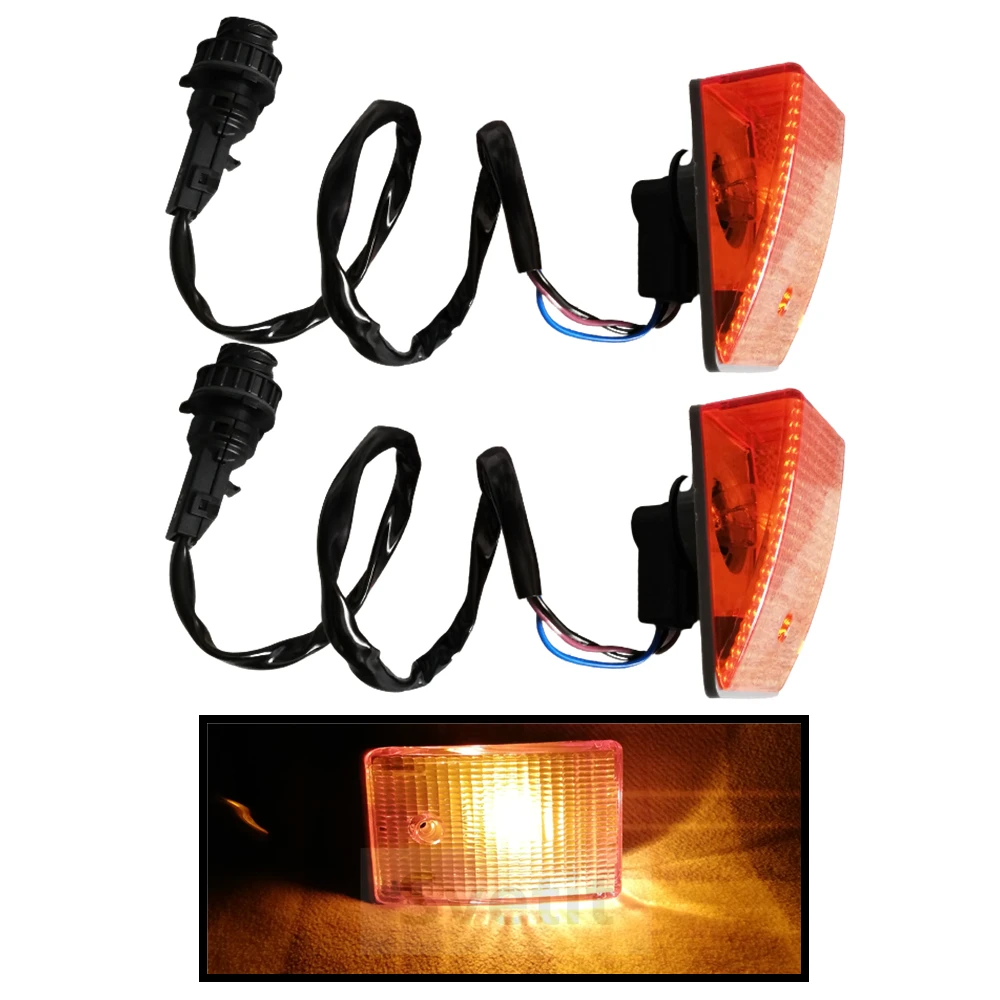 2Pxs 24V LED Corner Lights For Mercedes Benz Actros Truck Cab Side Marker Turn Signal Lamp Amber