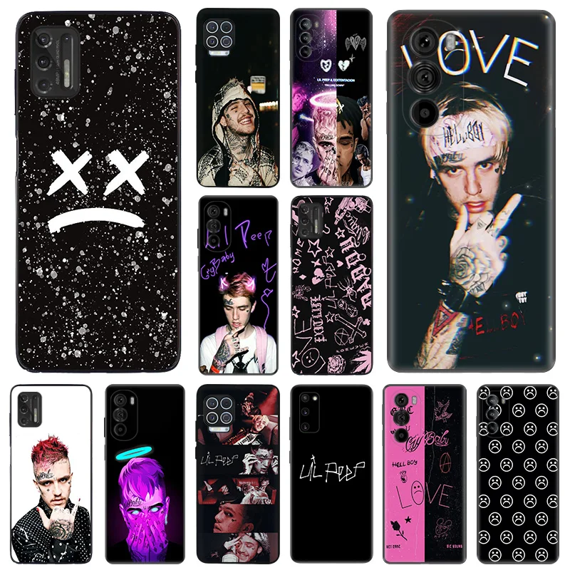 

Matte Phone Cases for Motorola Moto G31 G50 G30 G51 G60 G71 G22 G32 G52 G72 G53 G73 G9 Plus L-Lil P-Peep Rapper Black Soft Cover