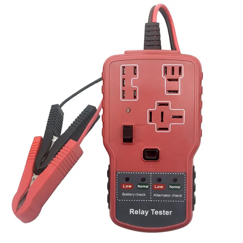 Auto Battery Tester 2 In 1 Electric Car Relay Detector Vehicle Battery Fast Check LED Tools