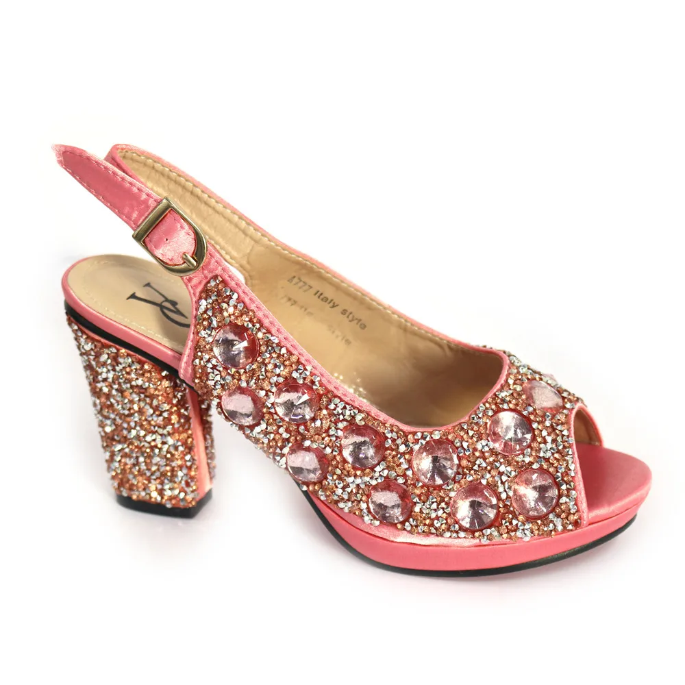 Newest Sexy Pumps Summer Sandals Mules Toe Women Pumps Woman Party Shoes Wedding Pumps Women Shoes Decorated with Rhinestone