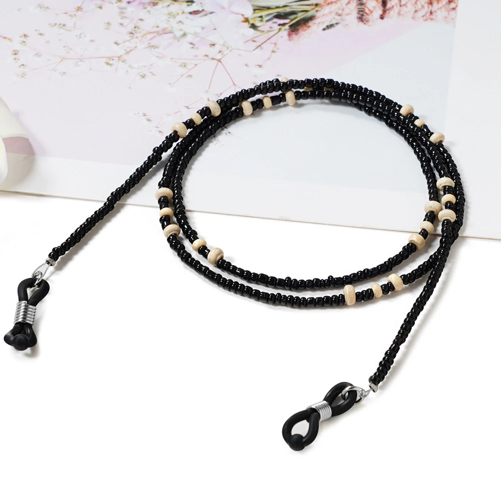 

2pcs Retro Wooden Bead Glasses Chain Anti-Lost Vintage Eyeglasses Rope Stylish Accessories Elegant Gift for Men Women