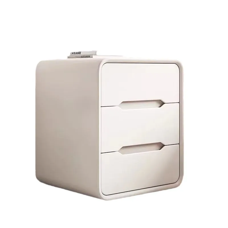 

Cream wind solid wood bedside table simple modern home bedroom home storage light luxury new locker advanced